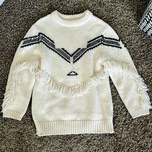 Cream and Black Sweater